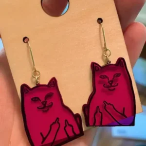 Paw-some Middle Finger Cat Ring