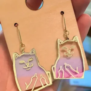 Paw-some Middle Finger Cat Ring