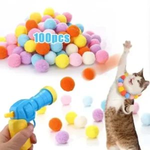 Pet Interactive Plush Ball Shooting Gun