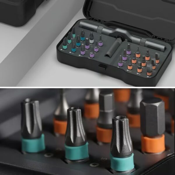DIY Screwdriver 24 In 1, offering quick bit changes and versatile screwdriving options.