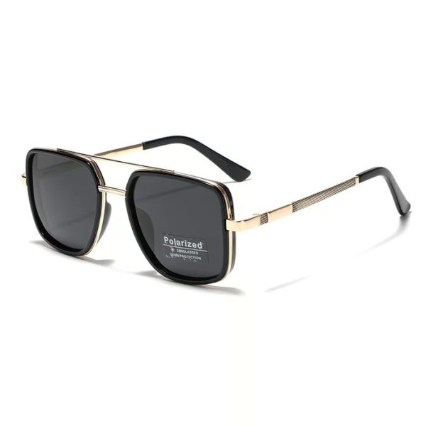 Retro Square Flat Top Sunglasses combine metal craftsmanship with polarized lenses for clear vision and UV protection.