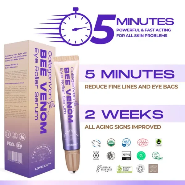 LOVILDS™ CollagenVen Bee Venom Eye Roller Serum-👨‍⚕️US Dermatologist Approved