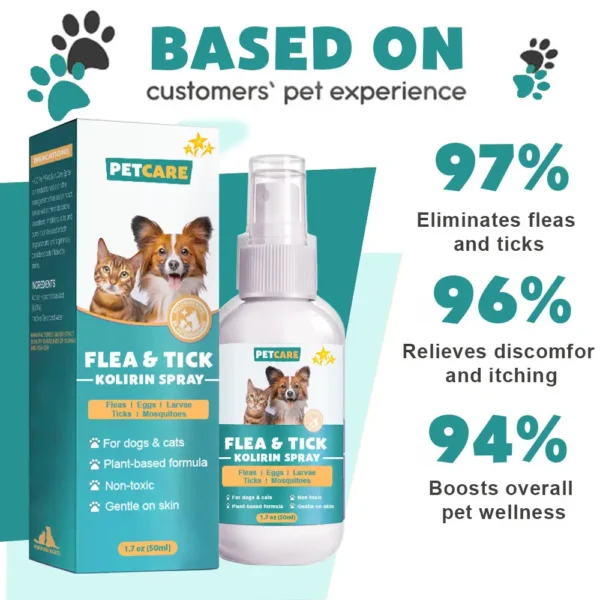 PetCare™ Flea & Tick Kolirin Spray ⏳ 2025 Limited 70% Discount