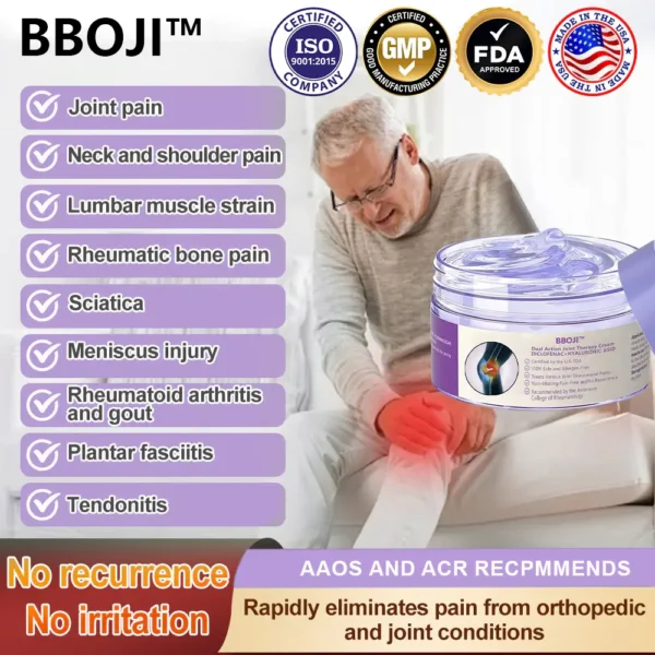 BBOJI™ 7 Day Rapid Joint & Bone Therapy Cream USA Orthopedics (AAOS) Approved