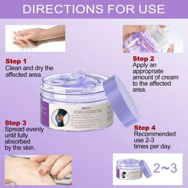 BBOJI™ 7 Day Rapid Joint & Bone Therapy Cream USA Orthopedics (AAOS) Approved