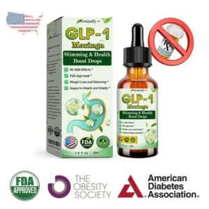 Grunsify® 👩‍⚕️GLP-1 Moringa Slimming & Health Boost Drops( Food-grade fat burner – Developed by The Obesity Society)