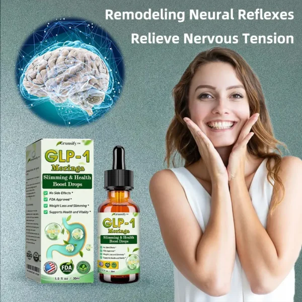 Grunsify® 👩‍⚕️GLP-1 Moringa Slimming & Health Boost Drops( Food-grade fat burner – Developed by The Obesity Society)