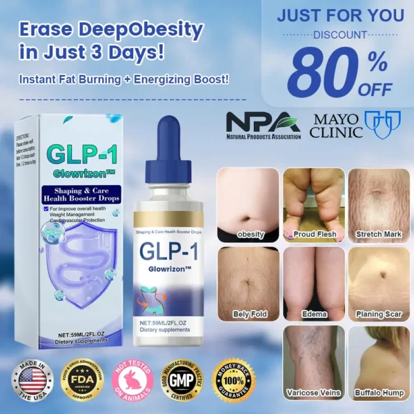 ✨[Official Store]✨ Glowrizon™GLP-1 Slimming & Health Boost Drops Food-grade fat burner Developed by The Obesity Society