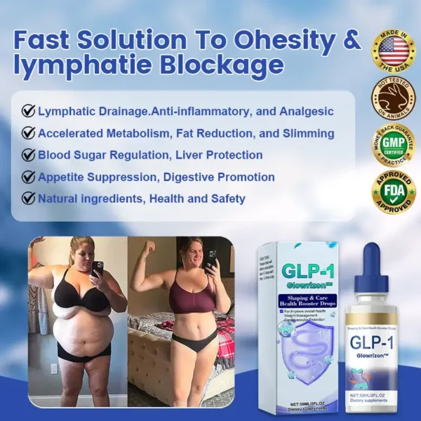 ✨[Official Store]✨ Glowrizon™GLP-1 Slimming & Health Boost Drops Food-grade fat burner Developed by The Obesity Society