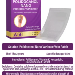Seurico™ Polidocanol Nano Varicose Vein Relief Patch 👩🏼‍⚕️ Clinically Recommended by NICE (National Institute for Health and Care Excellence)
