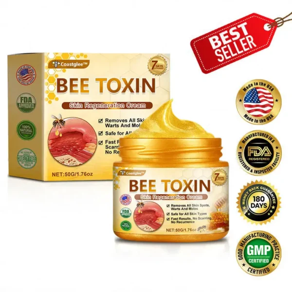 coastglee™ Bee Toxin Skin Regeneration Cream（🧑‍⚕️AAD Recommended🧑‍⚕️）