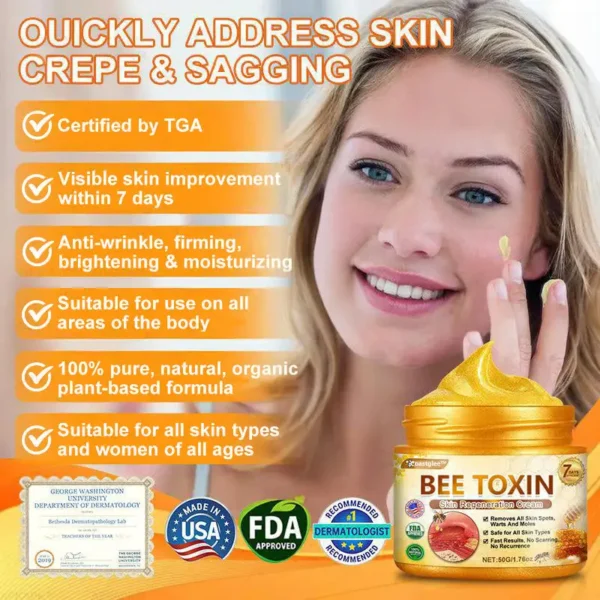 coastglee™ Bee Toxin Skin Regeneration Cream（🧑‍⚕️AAD Recommended🧑‍⚕️）