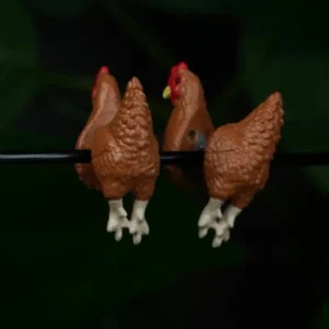 Hand-Painted Chicken Earrings