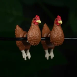 Hand-Painted Chicken Earrings