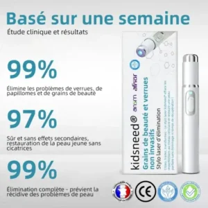 kidsneed® Stylo Laser Non Invasif pour l'Élimination des Grains de Beauté et des Verrues 🖊️