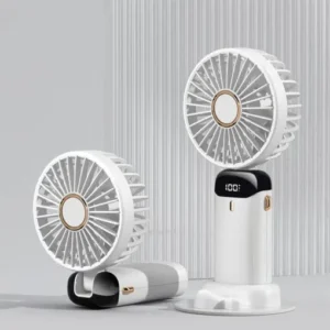 Foldable Neck Fan with Digital Display