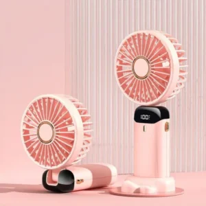 Foldable Neck Fan with Digital Display