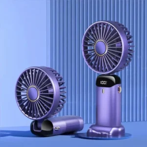 Foldable Neck Fan with Digital Display