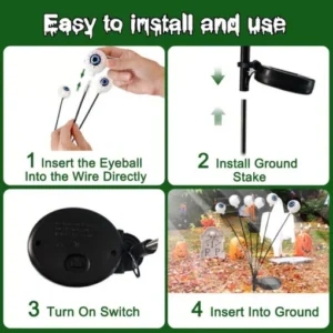 Outdoor Solar Halloween Eyeball Lights
