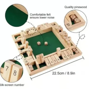 Portable Wooden Dice Game