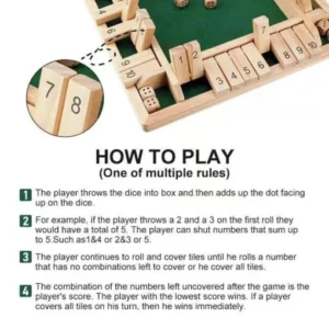 Portable Wooden Dice Game