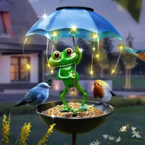 Solar Frog Umbrella Garden Light
