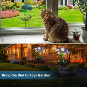 Solar Frog Umbrella Garden Light
